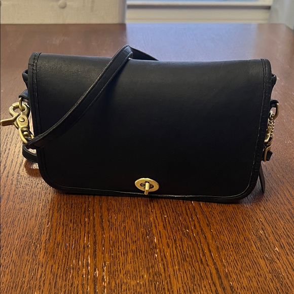 Coach Handbags - Vintage Coach Black Turnlock Crossbody | Made in USA | Restored Leather